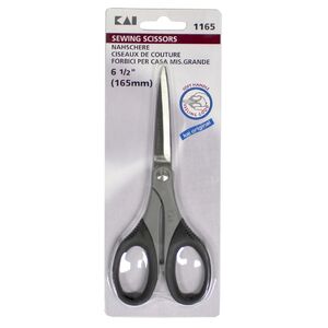 KAI Sewing Scissors Model 1165, 165mm (6 1/2&quot;) Soft Handle (EP)