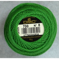 DMC Perle 8 Cotton #700 BRIGHT GREEN 10g Ball 80m