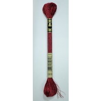 DMC Light Effects Thread, E815 DARK RED RUBY Embroidery Floss, 8m Skein