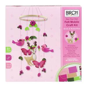 Birds &amp; Butterflies - Sew Your Own Felt Mobile Craft Kit