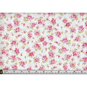 100% Cotton Print Fabric, Rose Huble Fabrics, MINT, 112cm (44&quot; / 45&quot;) Wide Per Metre