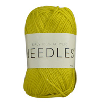 Needles Acrylic Knitting Yarn 8 Ply, 100g Ball, PICKLE