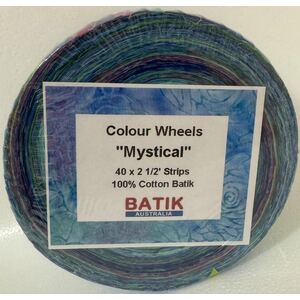 Batik Australia MYSTICAL Colour Wheel Roll, 40 x 2 1/2&quot; Strips