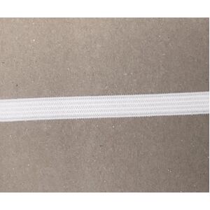 WHITE 9mm Double Knitted Elastic Per Metre