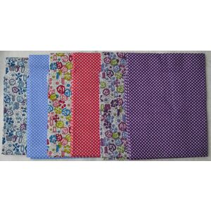 Sew Easy Fat Quarter Pack Of 6, As shown (ERFQ6)