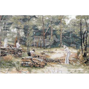 Country Threads WOOD SPLITTERS Counted Cross Stitch Kit 40 x 59cm, FJ-4017