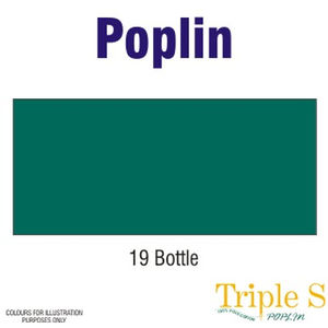 Polycotton Poplin Fabric, 112cm Wide Per Metre, Colour: BOTTLE GREEN