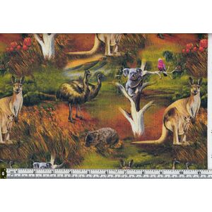Australia, Wildlife Valley Allover 110cm Wide Cotton Fabric  8107/02