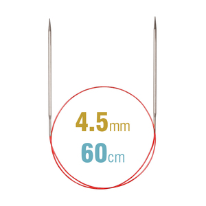 Addi Circular Needle 775-7, 60cm x 4.50mm, White Brass, With Extra Sharp Tips