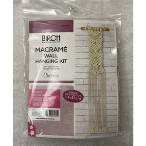 Birch Macrame Wall Hanging Kit, CHEVRON, Ap. 10cm x 53cm, MWH015