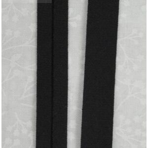 BLACK 12mm Cotton Bias Binding Single Folded x 10 Metres