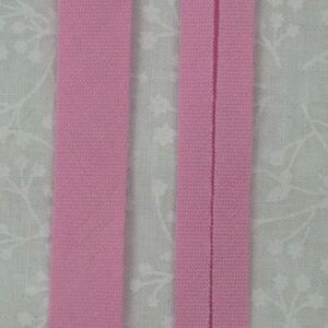 PINK 12mm Cotton Bias Binding Single Folded x 5 Metres
