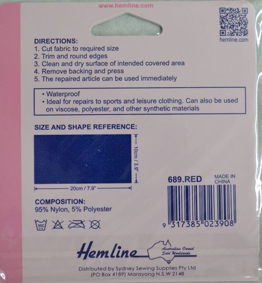 Hemline Nylon Self-adhesive Repair Patch Mending Jackets Tents