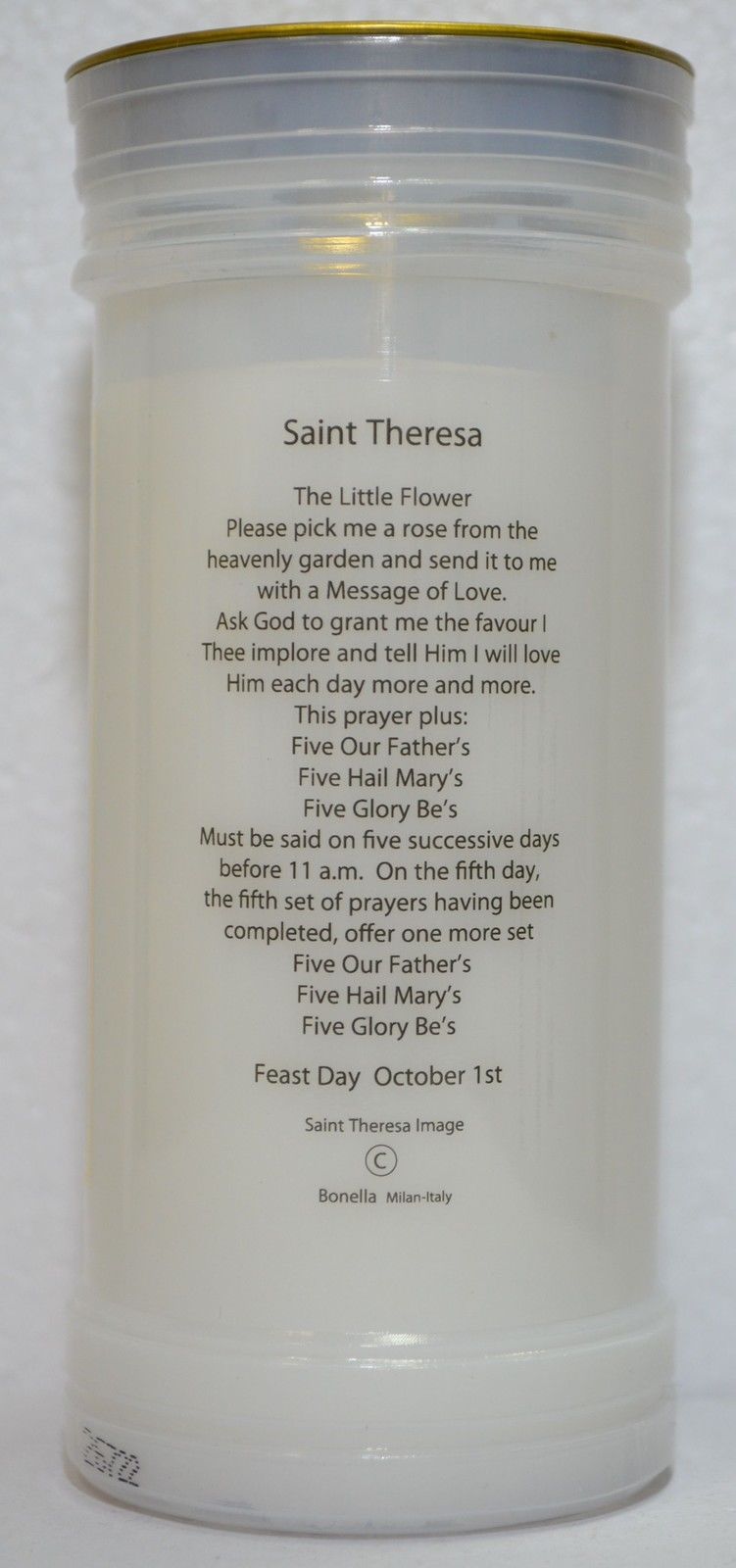 SAINT TERESA Devotional Candle, 70 Hour Burn Time, FREE POST AUSTRALIA