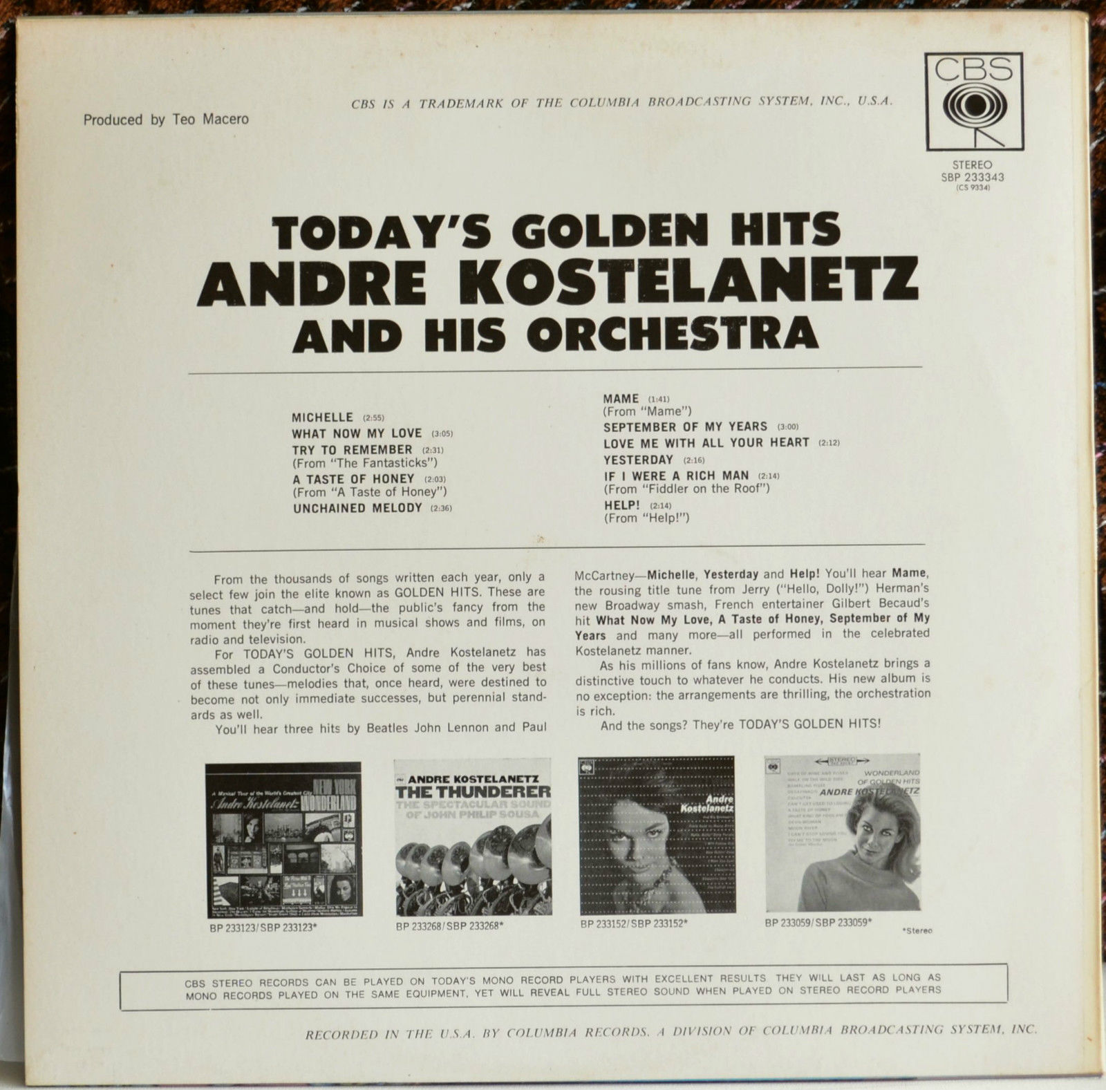 米6discs CD Ost, Andre Kostelanetz Say It With Music COLCD0230 COLLECTABLES 未開封 /01200 Andre Kostelanetz - Ultimate Collection - Amazon.com Music