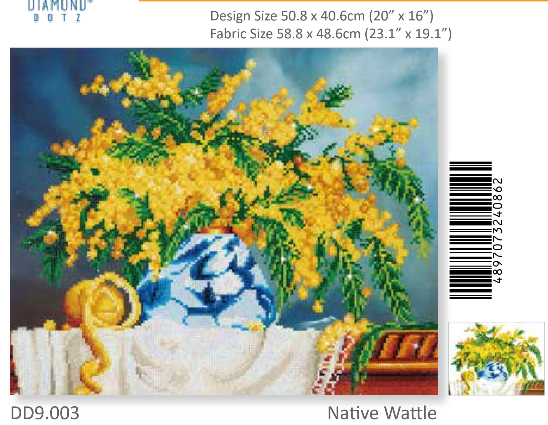 Diamond Dotz Complete Diamond Facet Art Kit Native Wattle