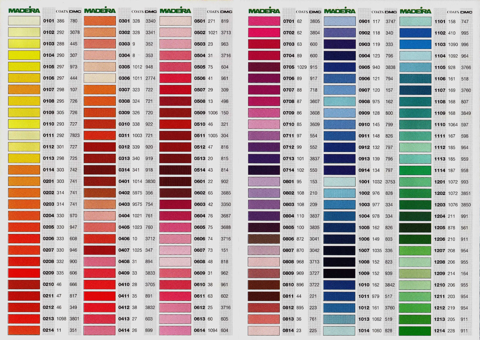 Madeira 100/% PURE SILK 4-Strand Hand Embroidery Thread Colour 0112