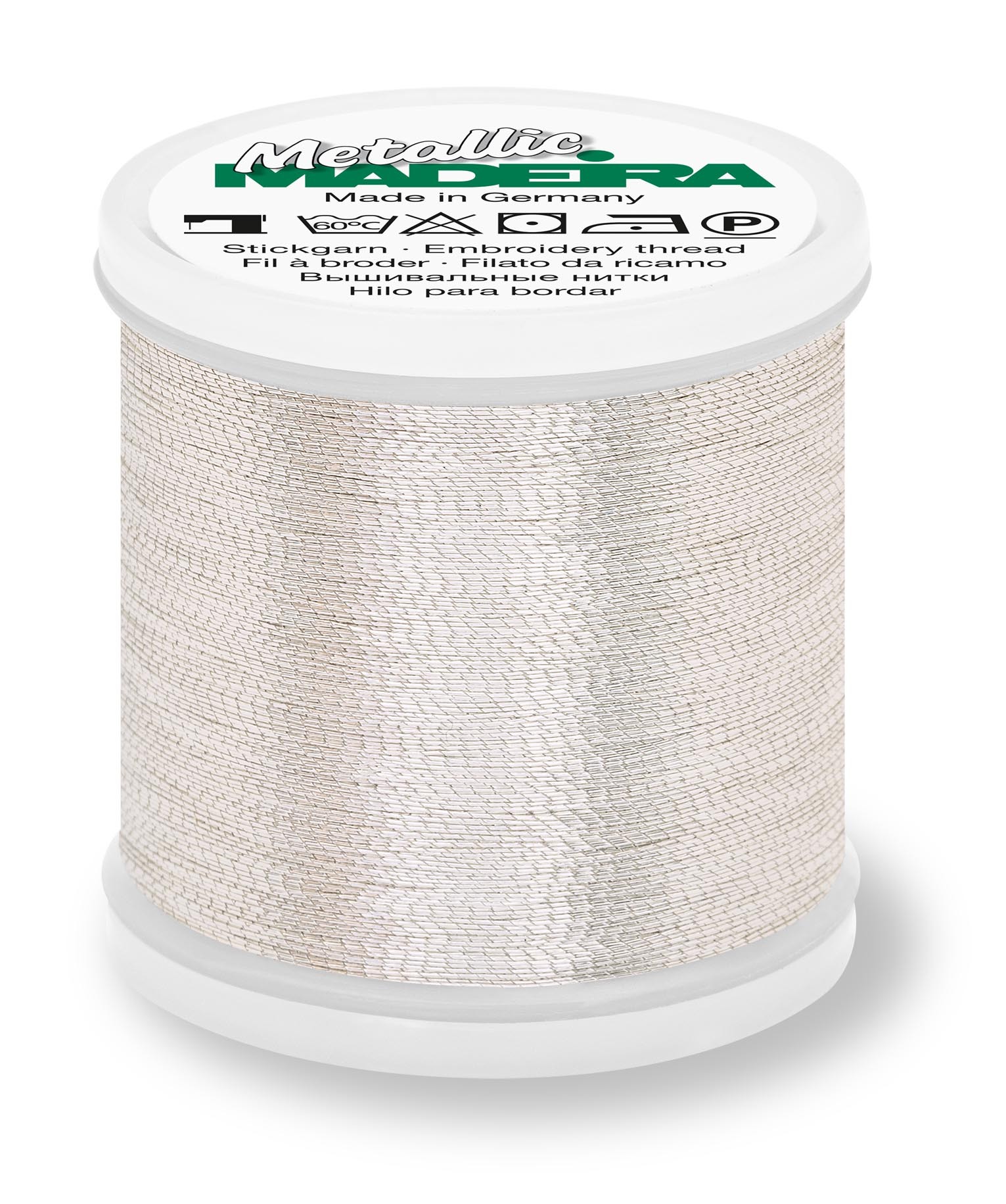 Madeira Metallic 40, 200m Machine Embroidery Thread, SILVER, Colour 41