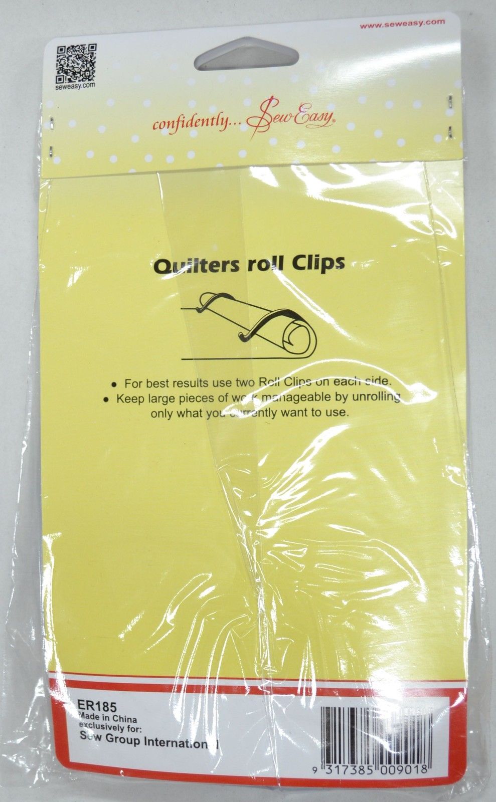 en plastique conserve tension 165 x 80 mm ER185 lisse Sew Easy Quilters Rouleau Clips 