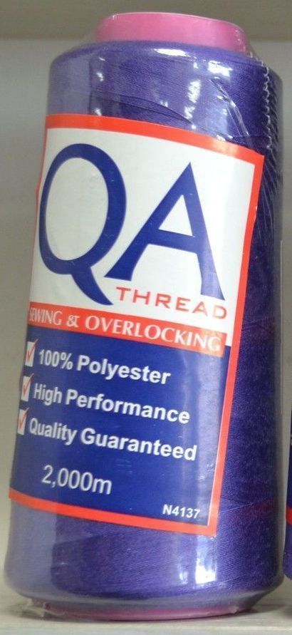 QA (Hemline) 2000m Overlocker Thread, Sewing Thread, Per Cone, Select Colour - Imagen 28 de 35
