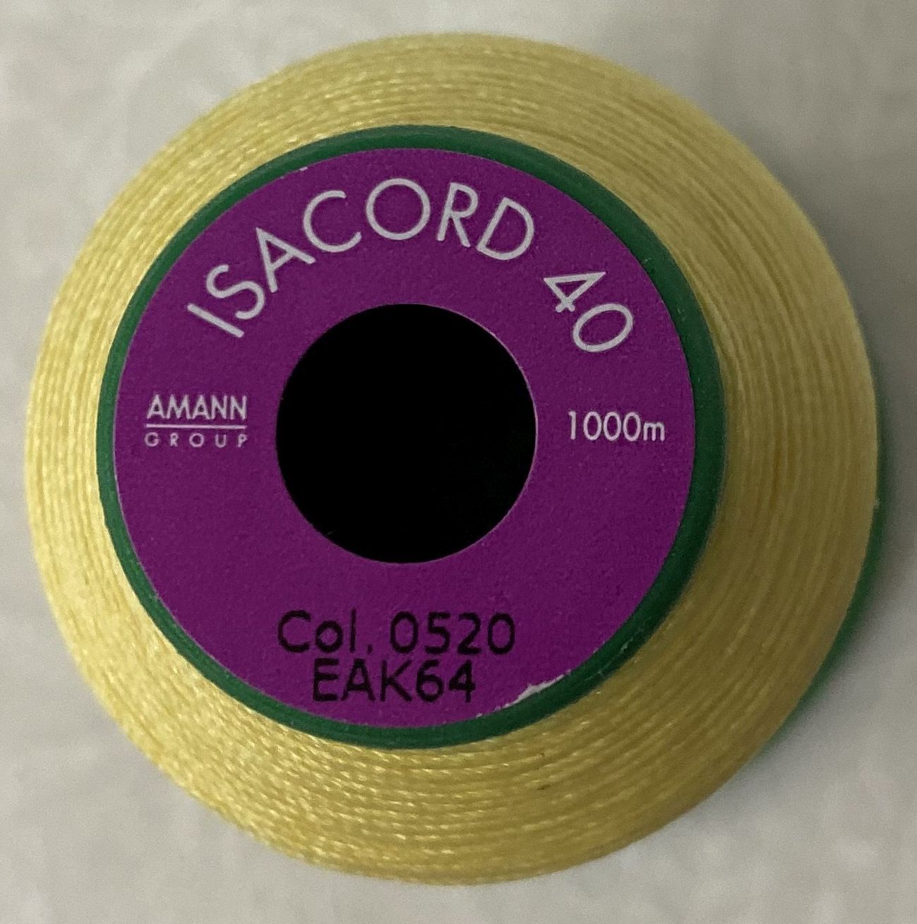 ISACORD 40 #0520 DAFFODIL 1000m Machine Embroidery Sewing Thread
