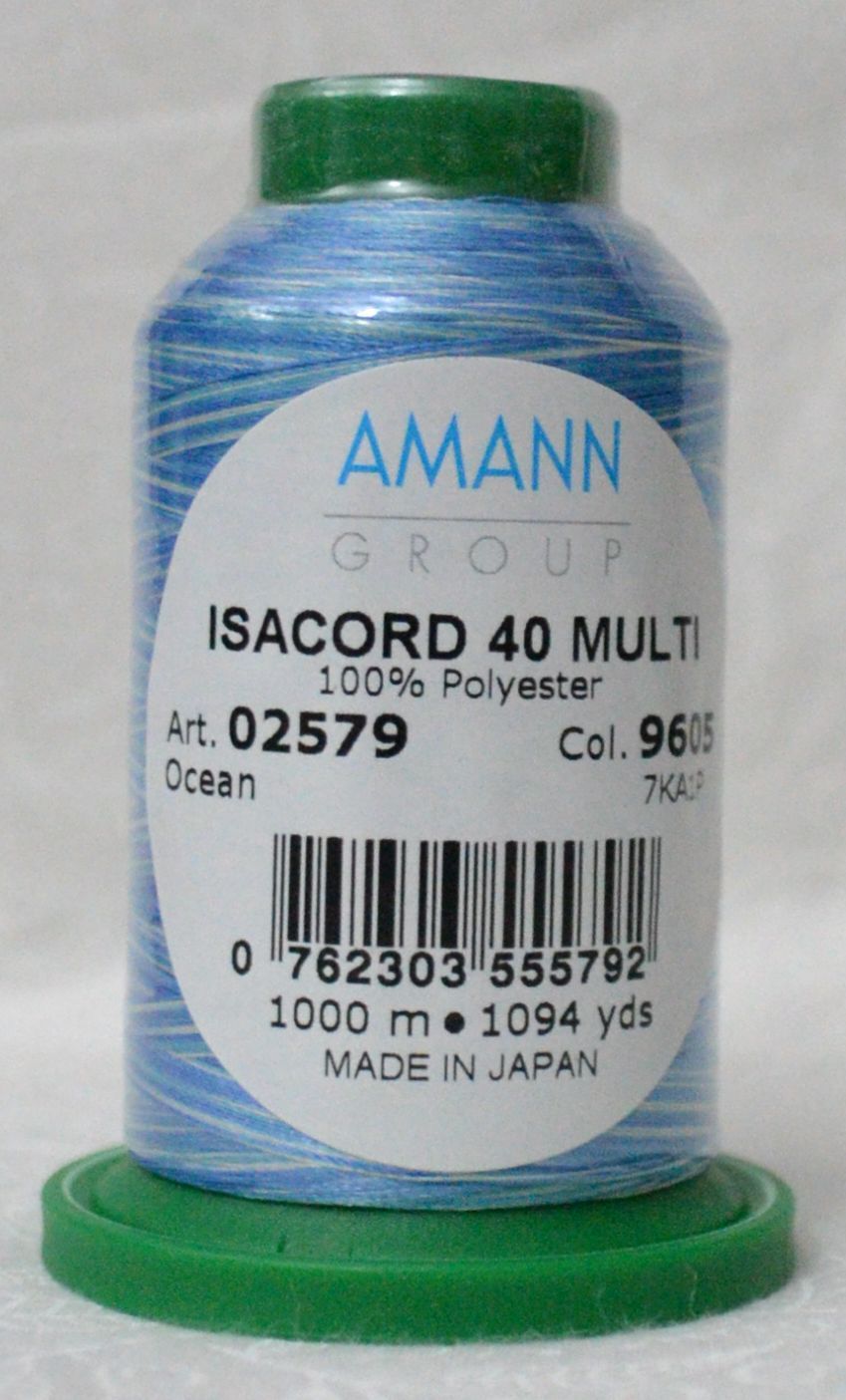 Isacord Embroidery Thread Variegated 9605 Ocean 