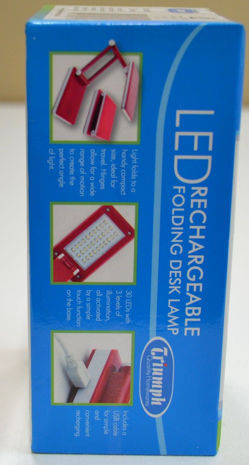RED Triumph Rechargeable Folding Desk Lamp Table, Craft, Sewing, Hobby
