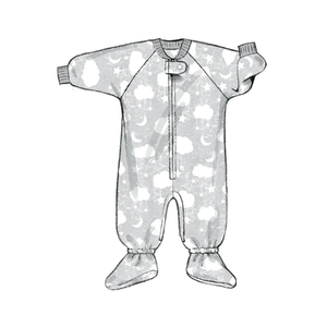 Infants' Bunting, Jumpsuit, Shirt, Diaper Cover, Hat, Bib, Mittens, Booties & Blanket, Butterick Sewing Pattern 6968A