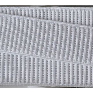 Birch Elastic Ribbed Non-Roll 25mm WHITE, Per 15 Metre Roll