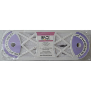 Birch Hook and Loop Fastener Tape Sew In, 25mm x 12.5 Metres, WHITE