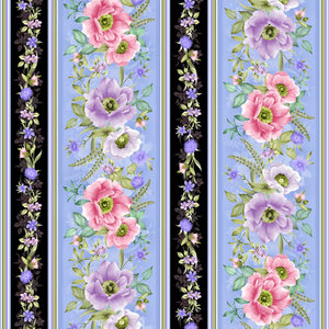 Spring Breeze, Stripe Multi, Cotton Fabric 110cm Wide (0202-8599)