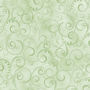 53CM REMNANT Spring Breeze, Breezy Scroll Sage, Cotton Fabric 110cm Wide (0202-8704)