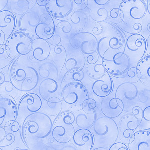Spring Breeze, Breezy Scroll Blue, Cotton Fabric 110cm Wide (0202-8705)