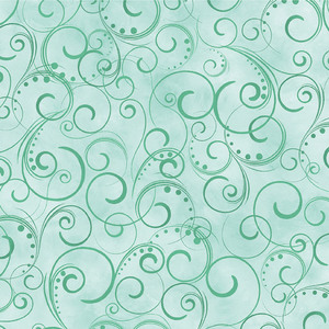Spring Breeze, Breezy Scroll Teal, Cotton Fabric 110cm Wide (0202-8708)