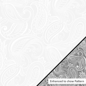 Night & Day 2 Paisley White 110cm Wide Cotton Fabric 0206/0209