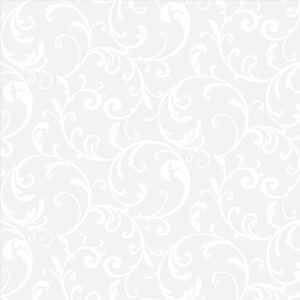 Night & Day 2 Classic Scroll White 110cm Wide Cotton Fabric 0206/0309