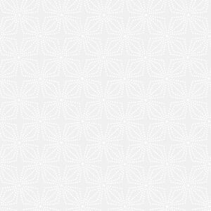 Night & Day 2 Geo Bloom White 110cm Wide Cotton Fabric 0206/0691