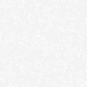 Night & Day 2 Jewelled Scroll White 110cm Wide Cotton Fabric 0206/0809