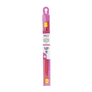 Birch 18cm x 3.25mm Childrens Knitting Needles
