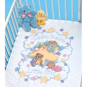 Dimensions TWINKLE TWINKLE Stamped Cross Stitch Quilt Kit, 03171