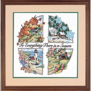 A SEASON FOR EVERYTHING Stamped Cross Stitch Kit 14"x14" (35.5cm x 35.5cm)