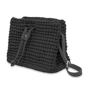 ReTwisst DIY Bag With Leather Accessory Crochet Kit, (Recycled Craft Yarns)