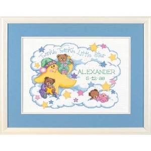 TWINKLE TWINKLE Birth Record Counted Cross Stitch Kit, 03865 by Dimensions