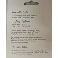 Sew It Machine Needles & 3 Bobbins, 6 Standard Point 6 Ballpoint Machine Needles