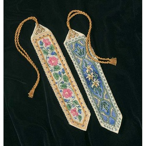 ELEGANT BOOKMARKS Counted Cross Stitch Kit, 9" Long, Set of 2, 6783