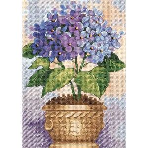 HYDRANGEA IN BLOOM Counted Cross Stitch Kit 12.7 x 17.7cm, 6959 By Dimensions