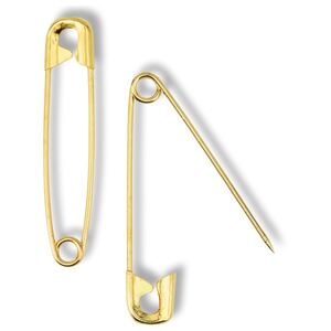Safety Pins No. 3, 50mm, Gold-Coloured by Prym