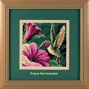 HUMMINGBIRD DRAMA Needlepoint Kit 5" x 5", 07210