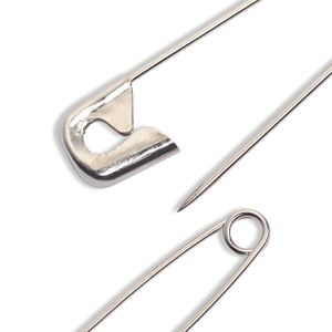Safety Pins With Coil No. 0-3, 27/38/50mm Assorted Silver-Coloured, 18 Items