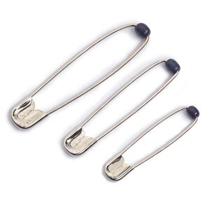 Prym Safety Pins With Ball No. 1-3, 34/41/48mm, Assorted, Silver-Coloured